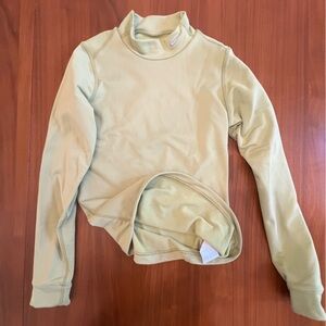 Nike DryFit, thermal long sleeved shirt, size small, bright green